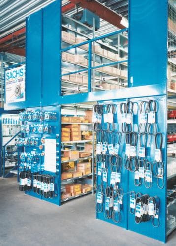 META Systeeminhaakstelling CLIP aanbouwsectie, hoogte x breedte x diepte 2500 x 1306 x 636 mm, 6 legborden