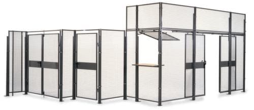Opbouwelement met scharnierende deur voor scheidingswandsysteem, breedte 1180 mm