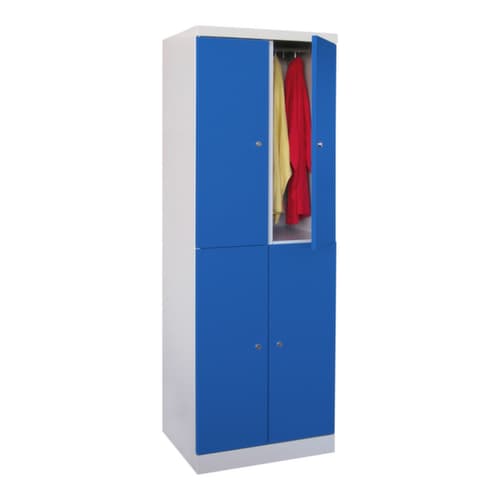 PAVOY Dubbellaags vakkenkast Basis Plus met 2x2 vakken, vakbreedte 300 mm