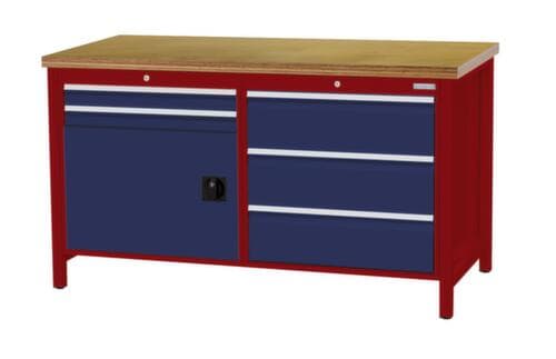 Bedrunka + Hirth Werkbank, 5 laden, 1 kast
