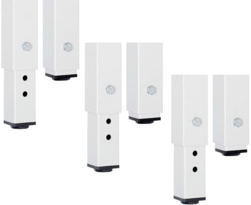 RAU In hoogte verstelbare werkbank Serie 8000, 6 lades, RAL7035 lichtgrijs/RAL5010 gentiaanblauw