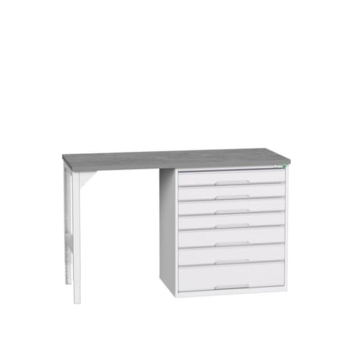 bott Werkbank verso, 7 laden, RAL7035 lichtgrijs/RAL7035 lichtgrijs
