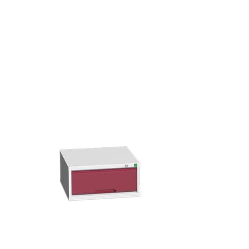 bott Ladekast verso, 1 lade(n), RAL7035 lichtgrijs/RAL3004 purperrood