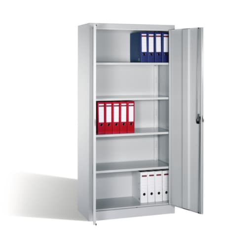 C+P Universele kast Eco lichtgrijs met 4 legplanken, breedte 940 mm
