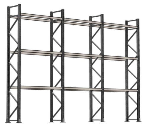SCHULTE Palletstelling voor 24 pallets, 5965 mm breed, 4 opslagniveaus