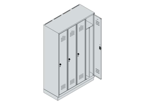 C+P Locker Classic Plus voor scheiding van kleding, vakbreedte 300 mm