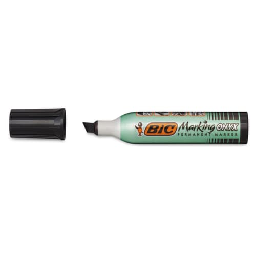 Permanente marker met schuine punt Bic Onyx zwart