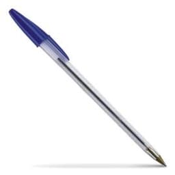 BIC® Balpen Cristal, letterkleur blauw, schacht transparant