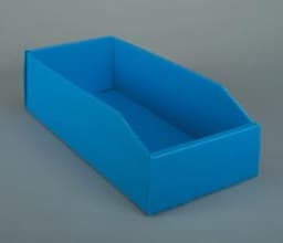 Vouwbare zichtbak, blauw, diepte 380 mm, polypropyleen