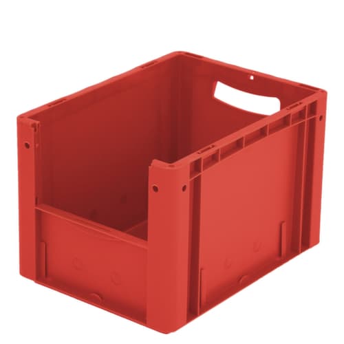 BITO Euronorm zichtbare opslagcontainer met toegangsopening, rood, HxLxB 270x400x300 mm