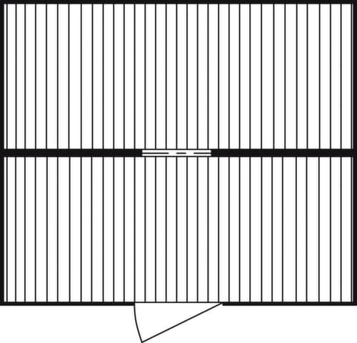 Säbu Gegalvaniseerde materiaalcontainer FLADAFI® met 2 modules